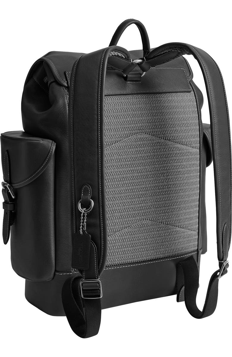 COACH Hitch Leather Backpack, Alternate, color,