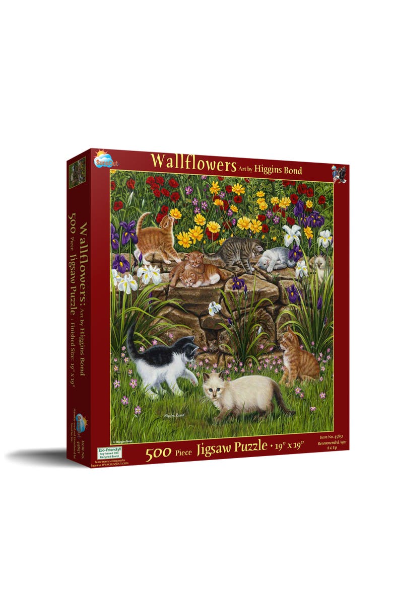 Sunsout Wall Flowers 500 piece Jigsaw Puzzle for Adults, Main, color, Multicolor