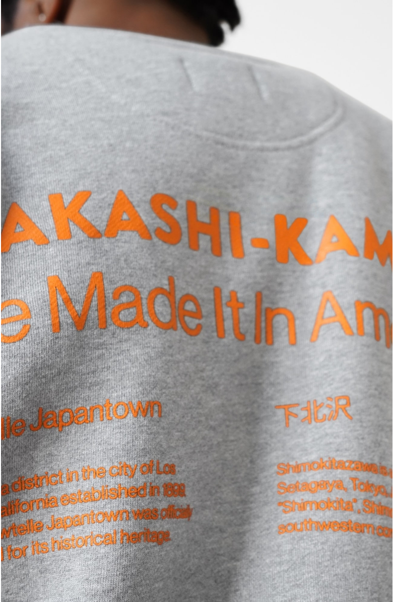AKASHI-KAMA City Collection Crewneck, Alternate, color, Grey