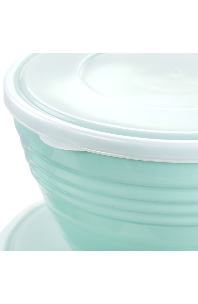MARTHA STEWART Plastic Bowl Set 8 piece with Lids, Alternate, color, Turquoise