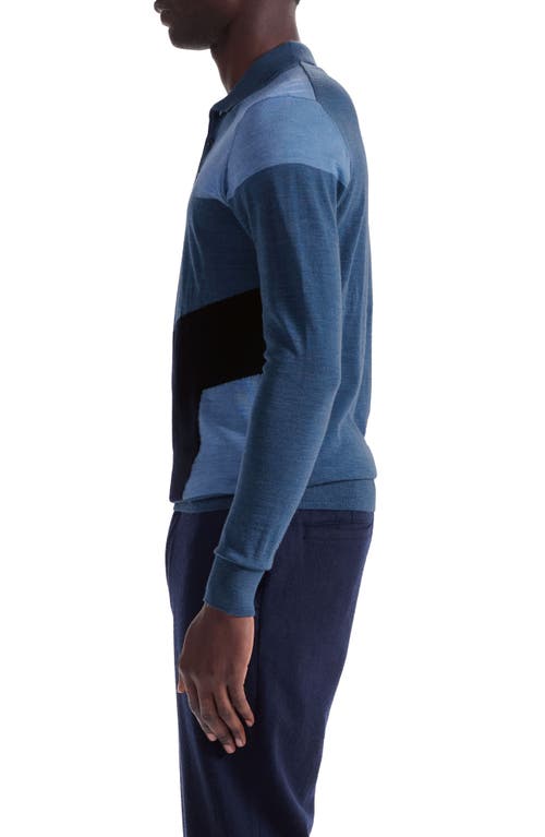 Bugatchi Colorblock Merino Wool Polo Sweater In Multi