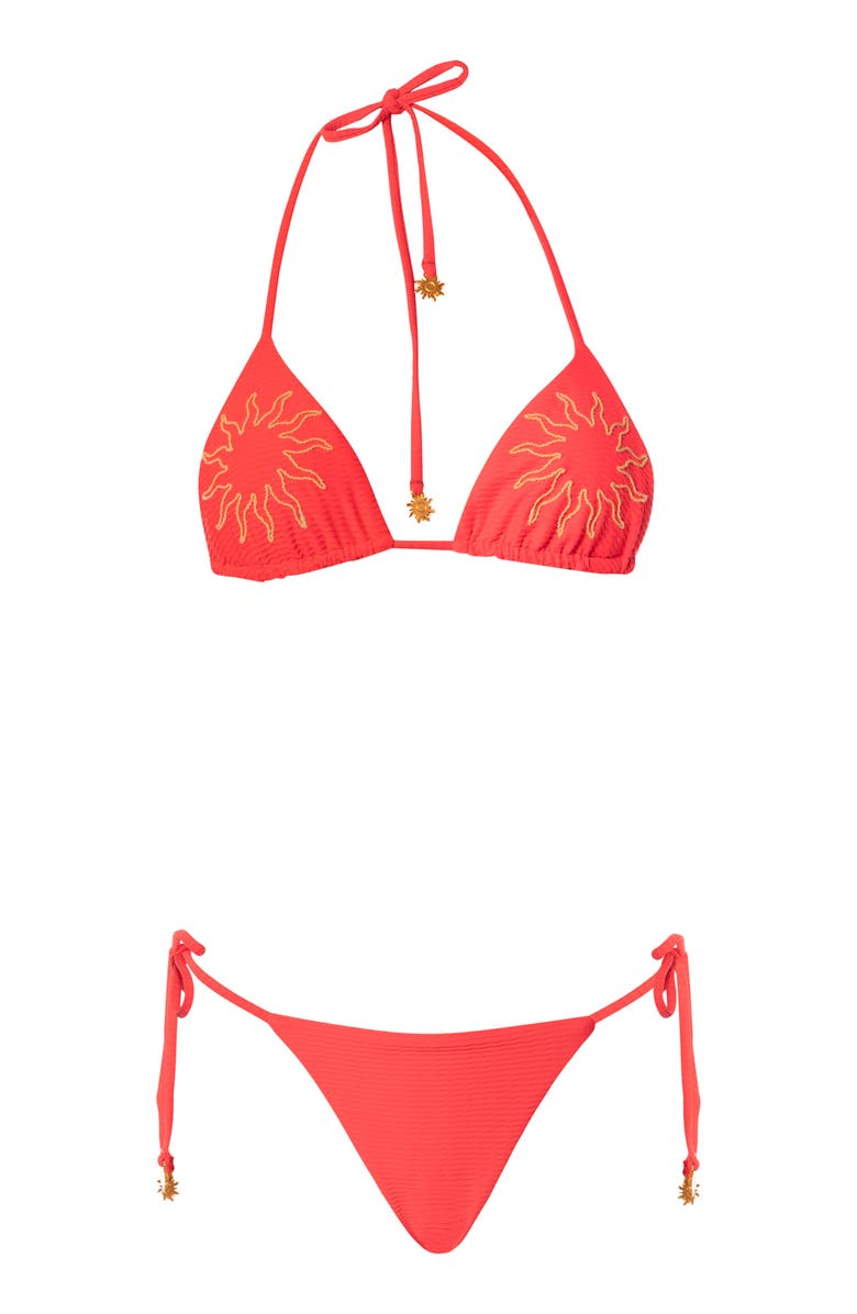 Maaji Sunset Punch Balmy Reversible Bikini Top, Alternate, color, Bright Red
