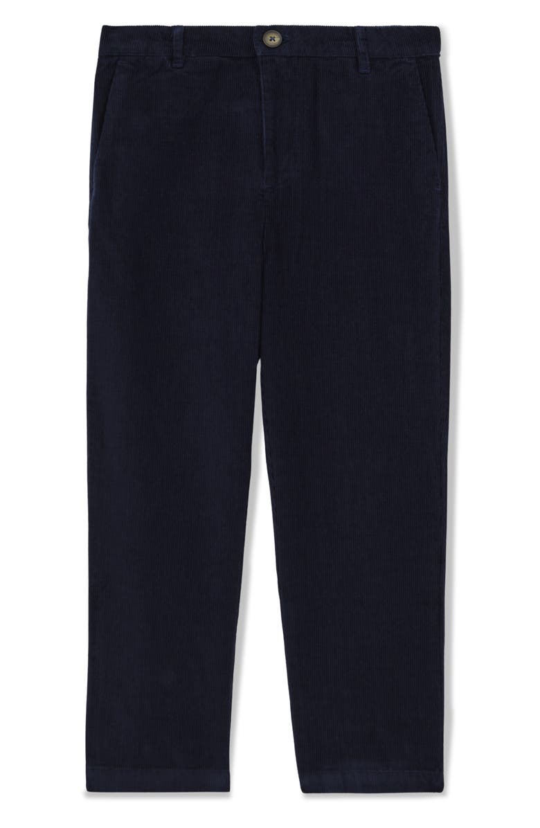 Reiss Kids
Banburgh Flat Front Cotton Corduroy Pants, Main, color, Navy