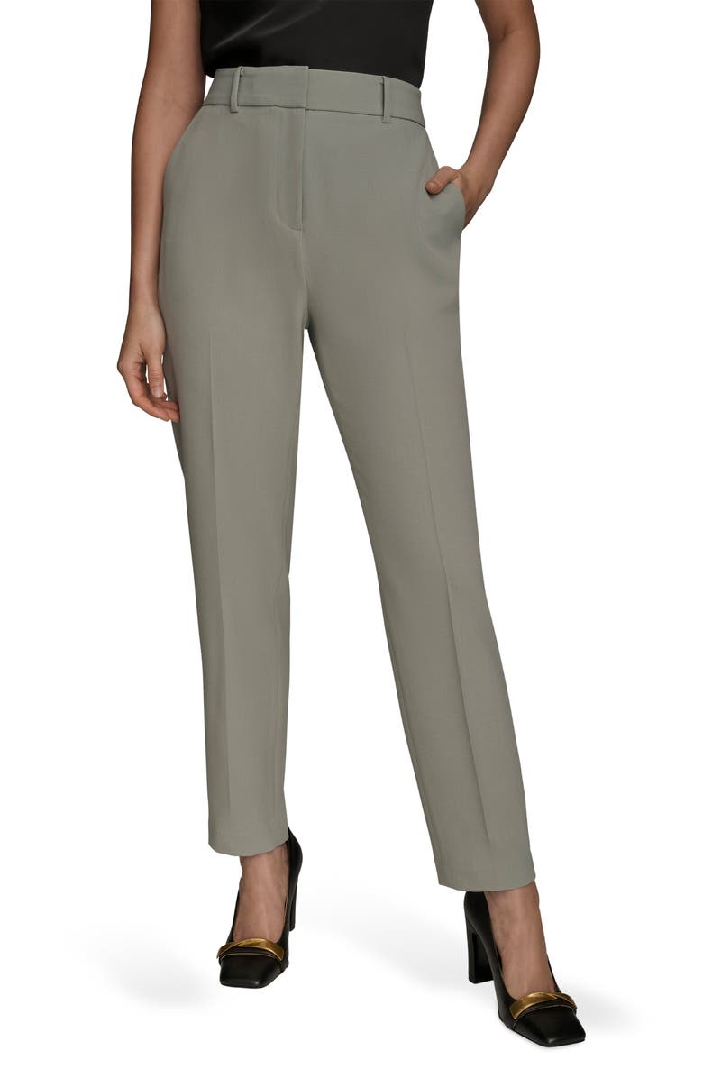 Donna Karan New York Flat Front Straight Leg Pants, Main, color, Weathered