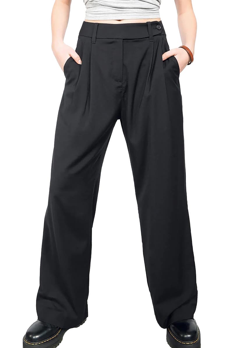WILDFANG The Empower Wide Leg Trouser, Main, color, Black
