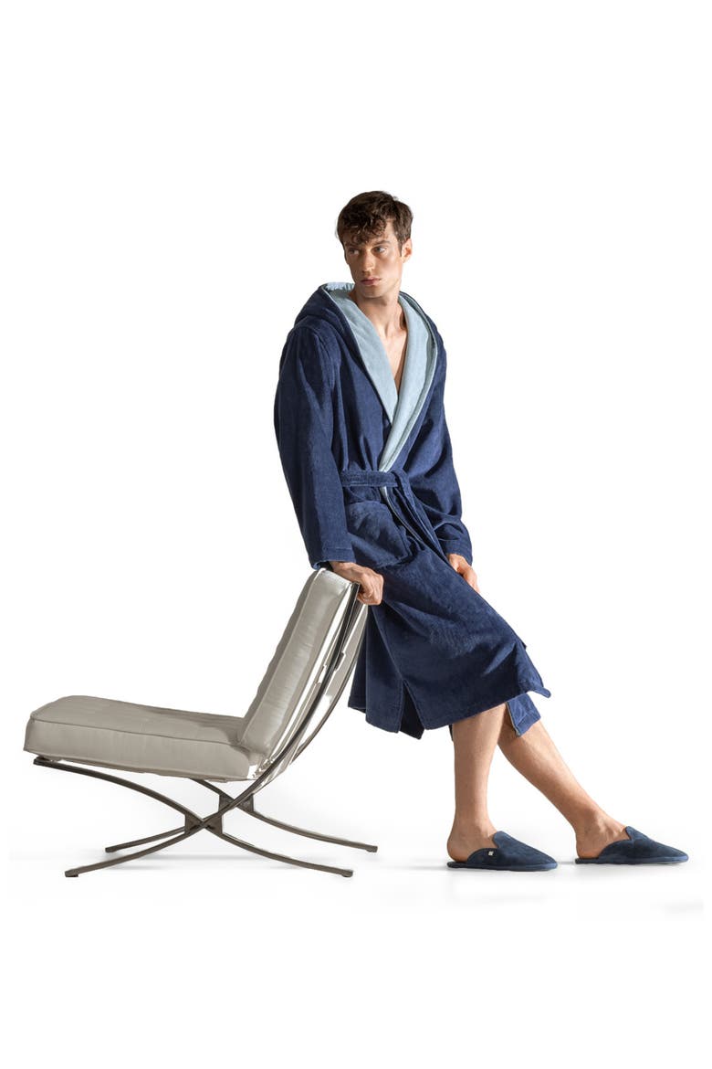 Art Line Men's Bathrobe, Alternate, color, Blue