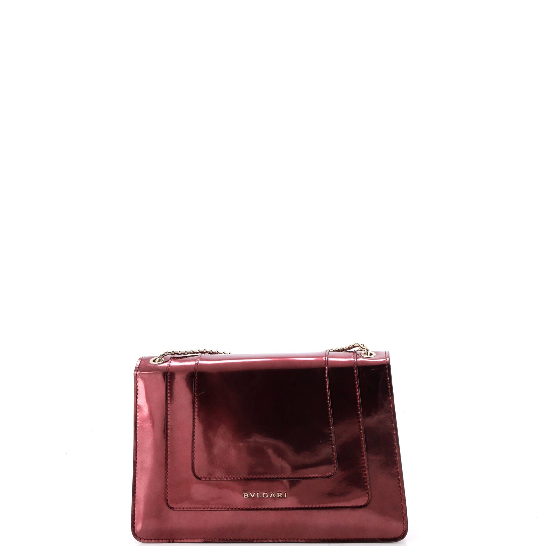 Serpenti Forever Shoulder Bag Metallic Leather Medium, Alternate, color, Pink