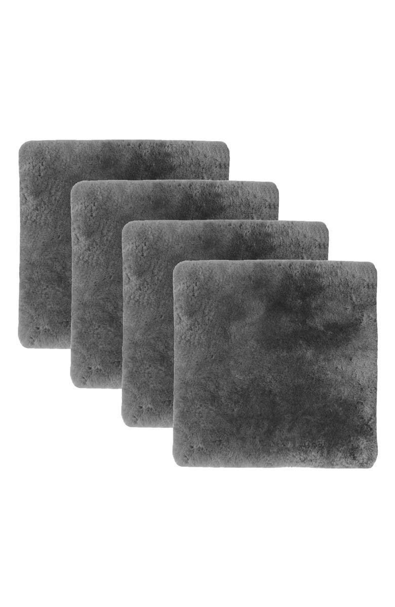 NATURAL Medical Genuine Sheepskin Shearling Chair Pad 18" x 18" - Grey, Alternate, color, Grey