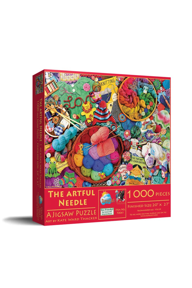 The Artful Needle 1000 piece Jigsaw Puzzle for Adults, Main, color, Multicolor