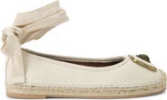 Kurt Geiger London Pimlico Espadrille Ankle Wrap Ballet Flat