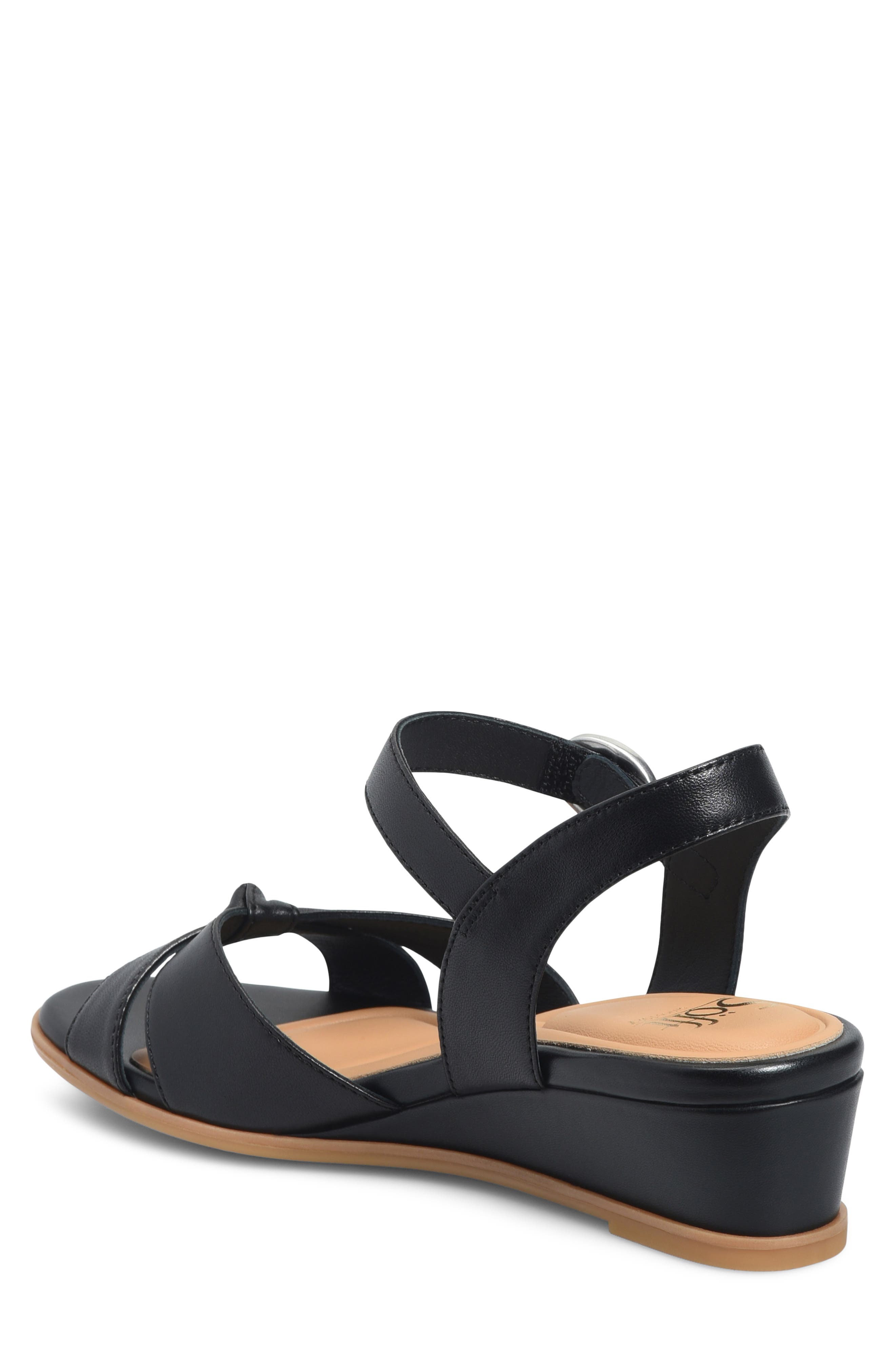 Söfft Summer Slingback Platform Wedge Sandal, Alternate, color, Black