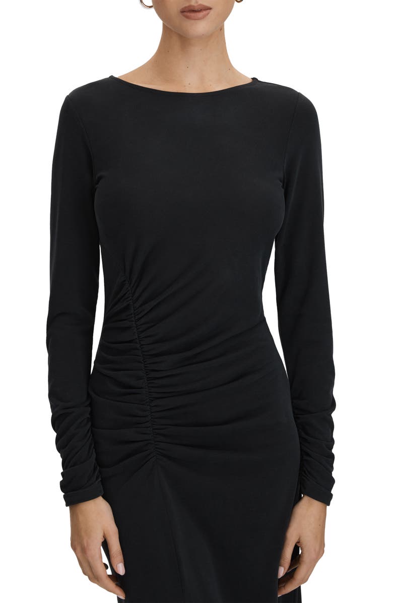 Reiss Lana Long Sleeve Midi Dress, Alternate, color,