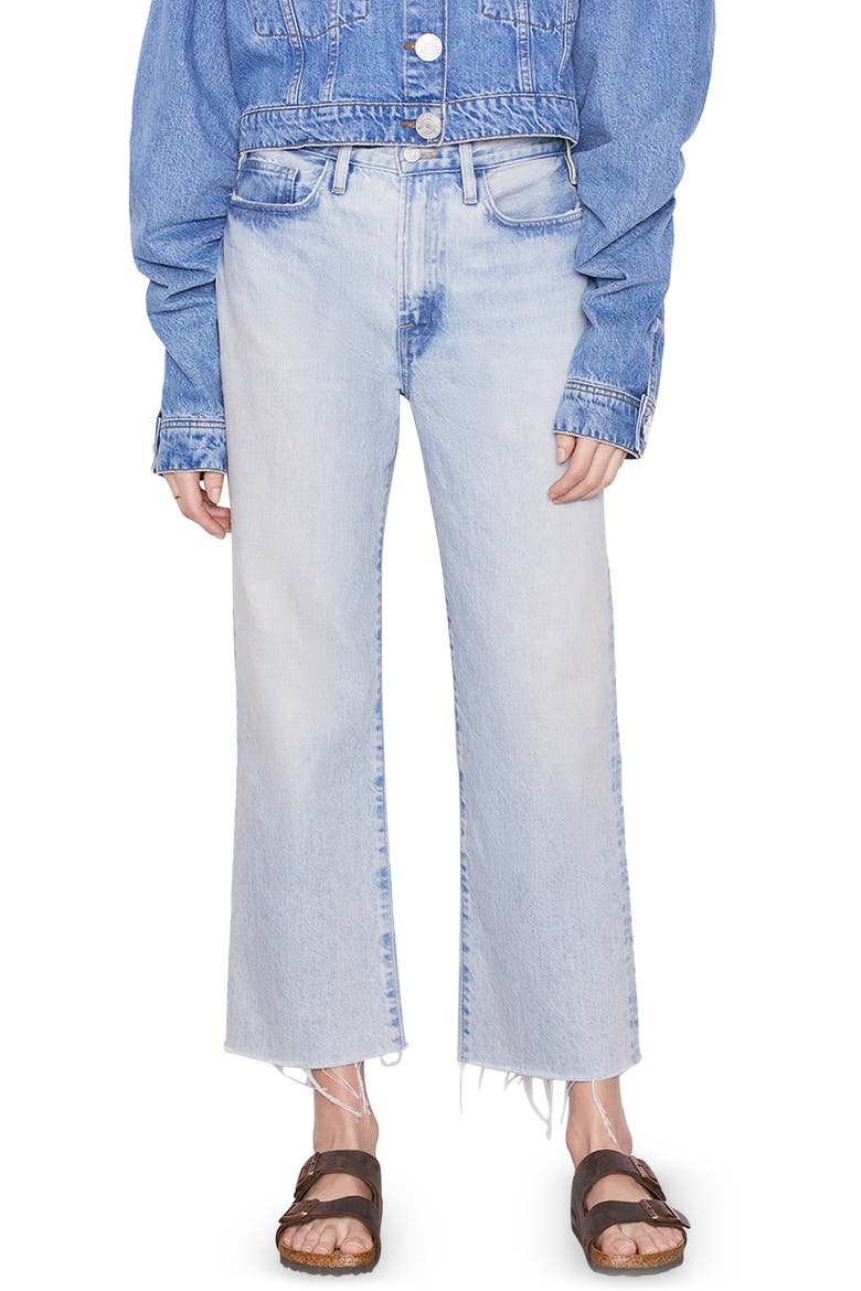 (Bio)Degradable Le Jane Raw Hem Straight Leg Jeans, Main, color, LUSTER