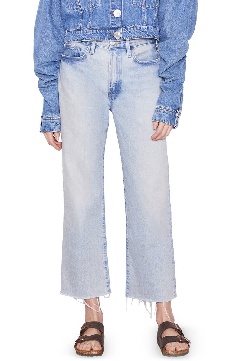 FRAME (Bio)Degradable Le Jane Raw Hem Straight Leg Jeans, Main, color,