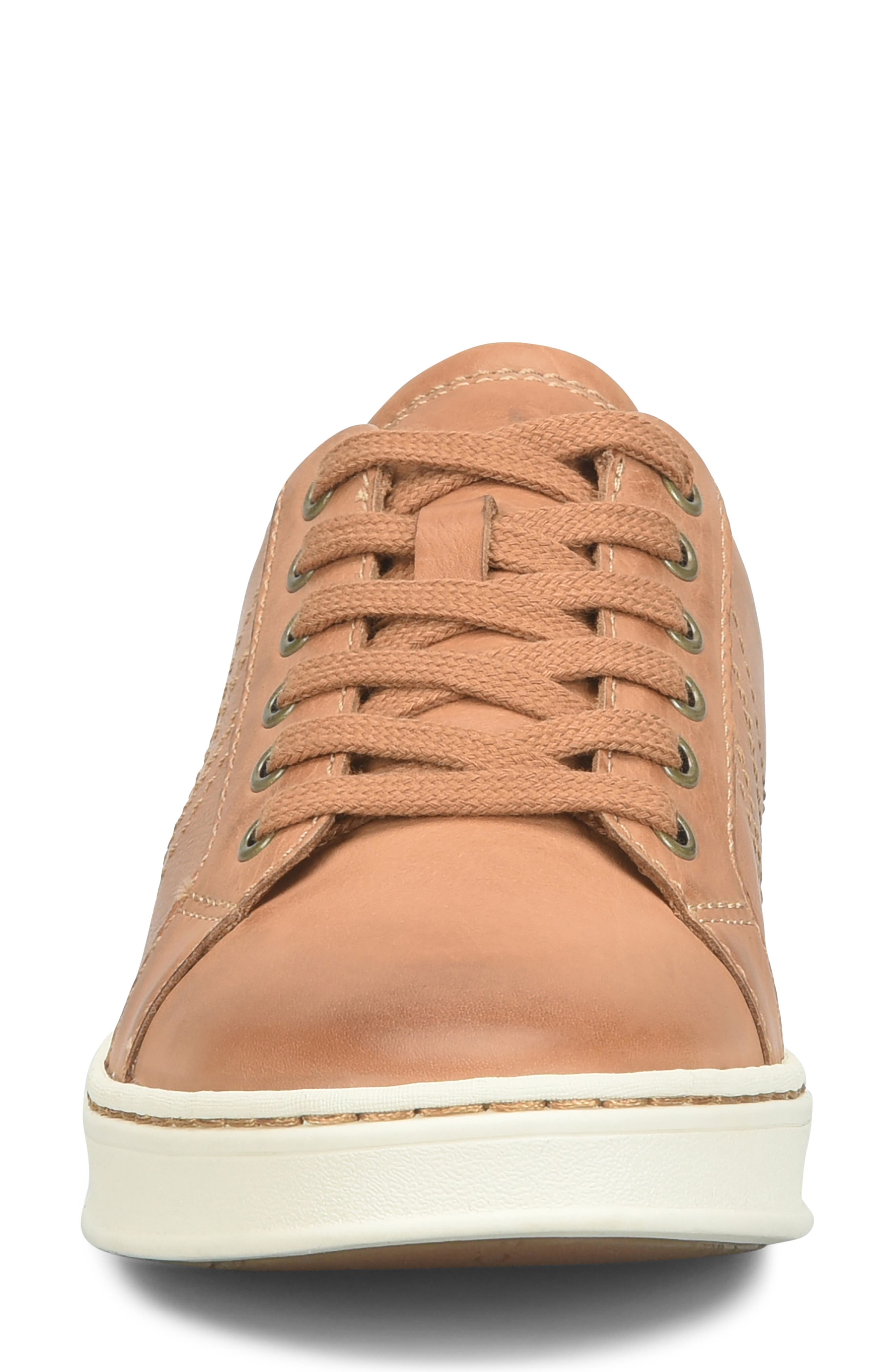 Amina Leather Sneaker, Alternate, color, NATURAL LEATHER