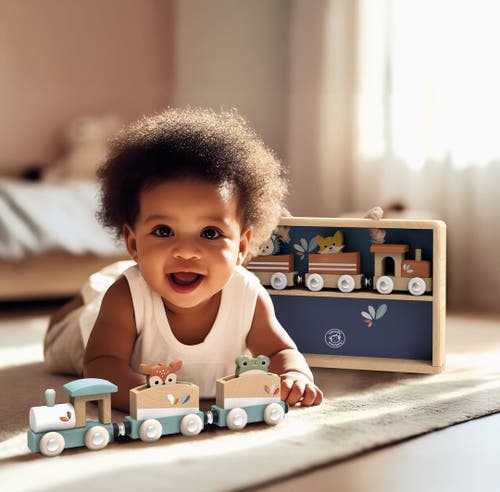 Speedy Monkey Train Set Display Case In Multi