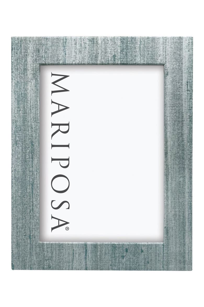 Capri Faux Grasscloth 5 x 7-Inch Picture Frame, Alternate, color, AQUA