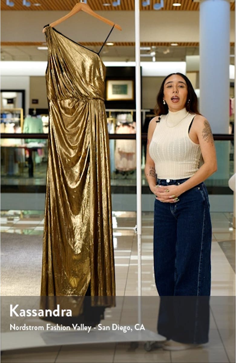 One-Shoulder Grecian Gown, sales video thumbnail