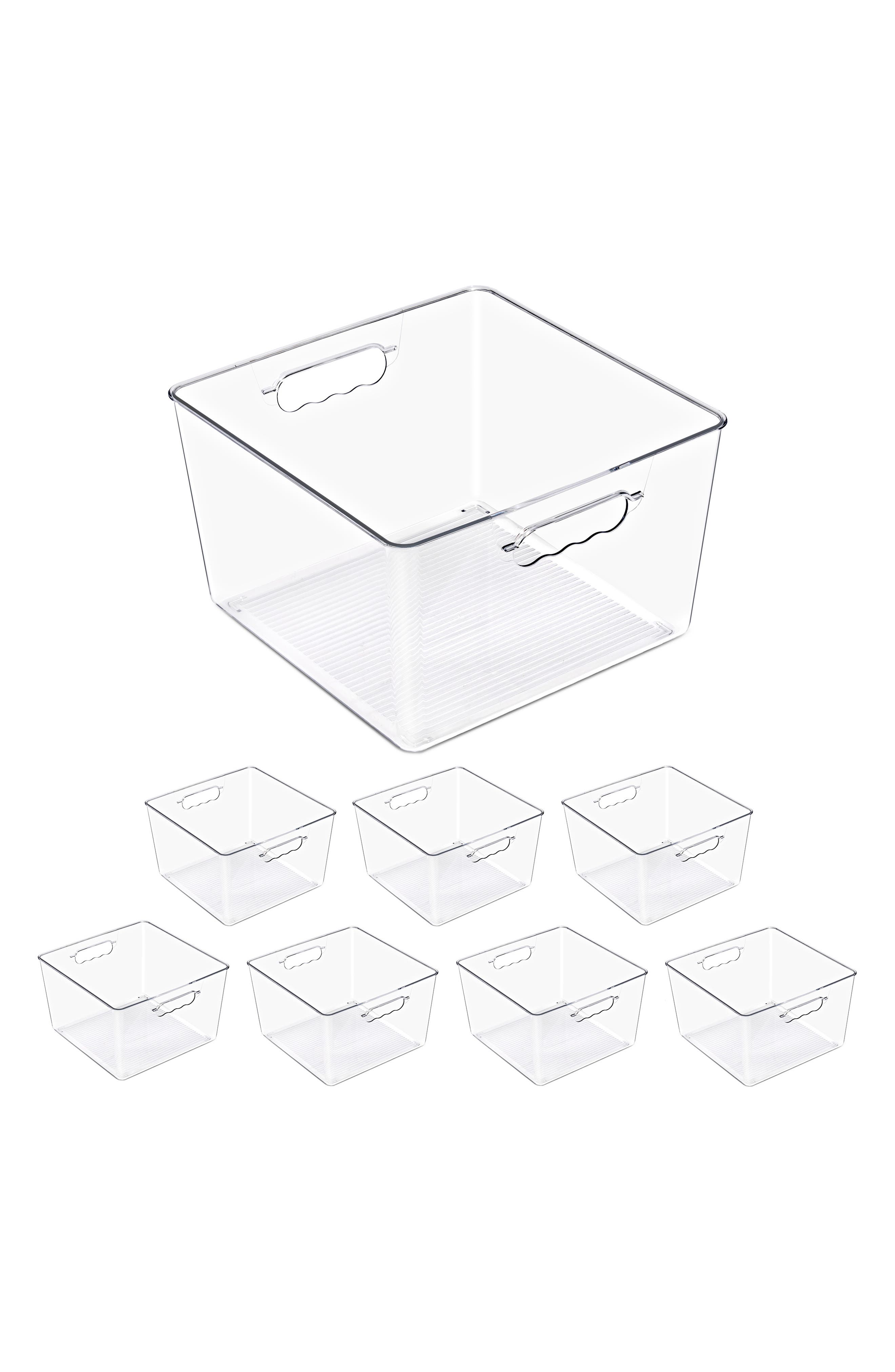 8-Pack Large Square Storage Bins