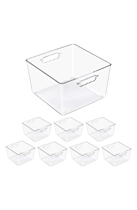 8-Pack Large Square Storage Bins