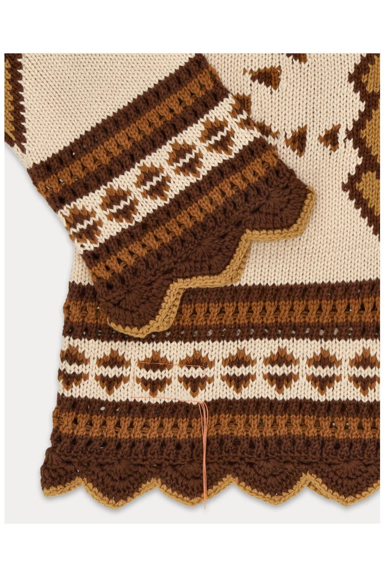 Lalie Navajo Cardigan, Alternate, color, Beige