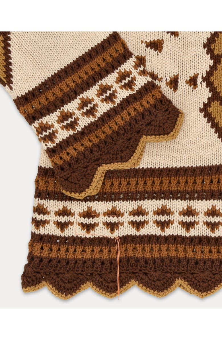 Fortela Lalie Navajo Cardigan, Alternate, color, Beige