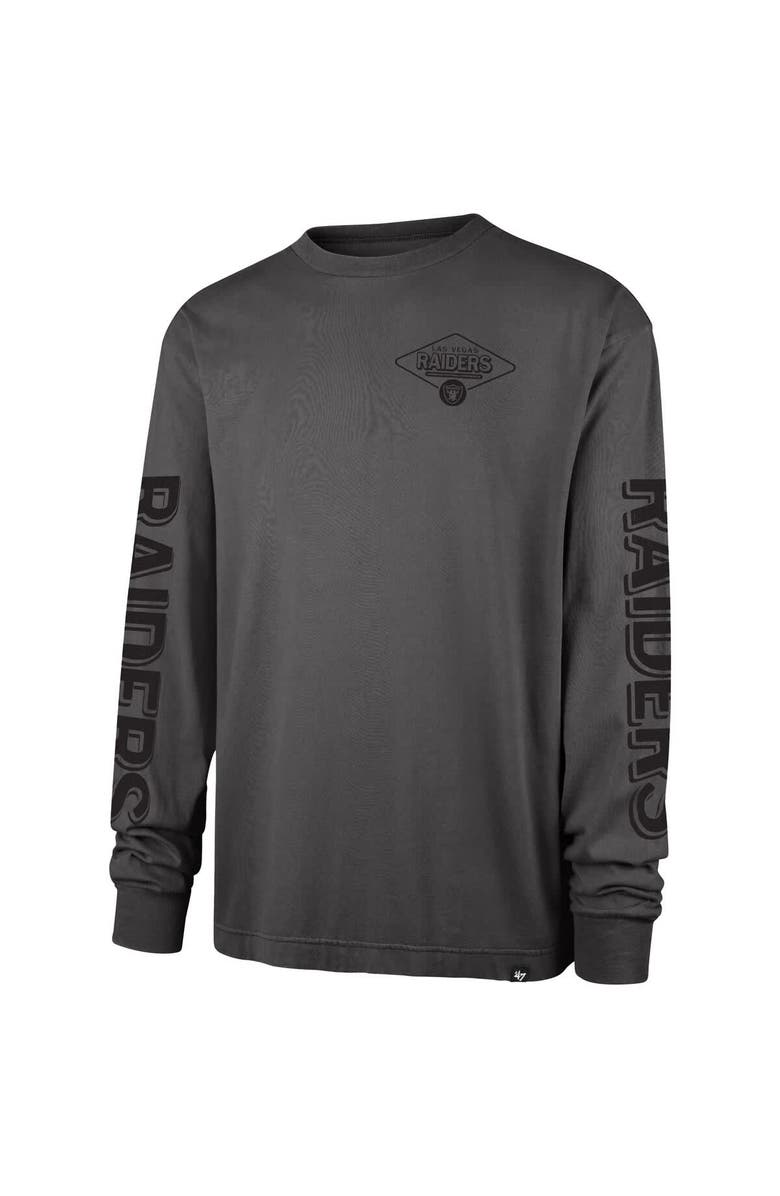 '47 Men's '47 Black Las Vegas Raiders Cairn Ravine Foundation Long Sleeve T-Shirt, Alternate, color, Black