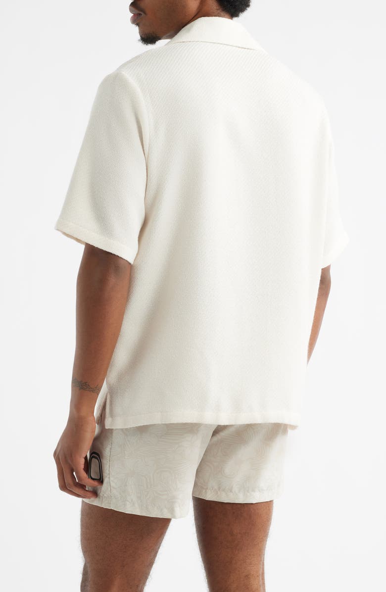 OVERTIME Daybreak Embroidered Camp Shirt, Alternate, color, Cream