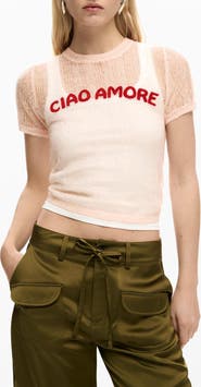 Desigual Ciao Amore Open Stitch T-Shirt