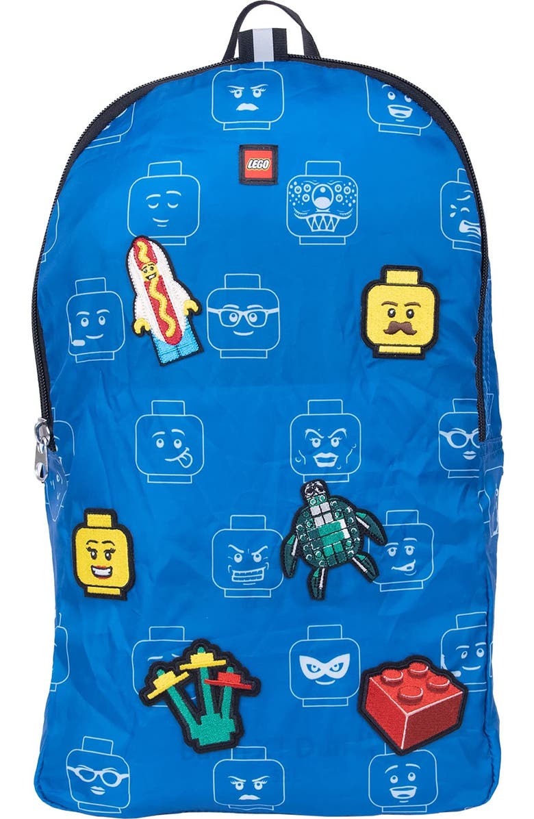 HAIKU Minifigure Packable Backpack W/ 6 Patches, Main, color, Iconic