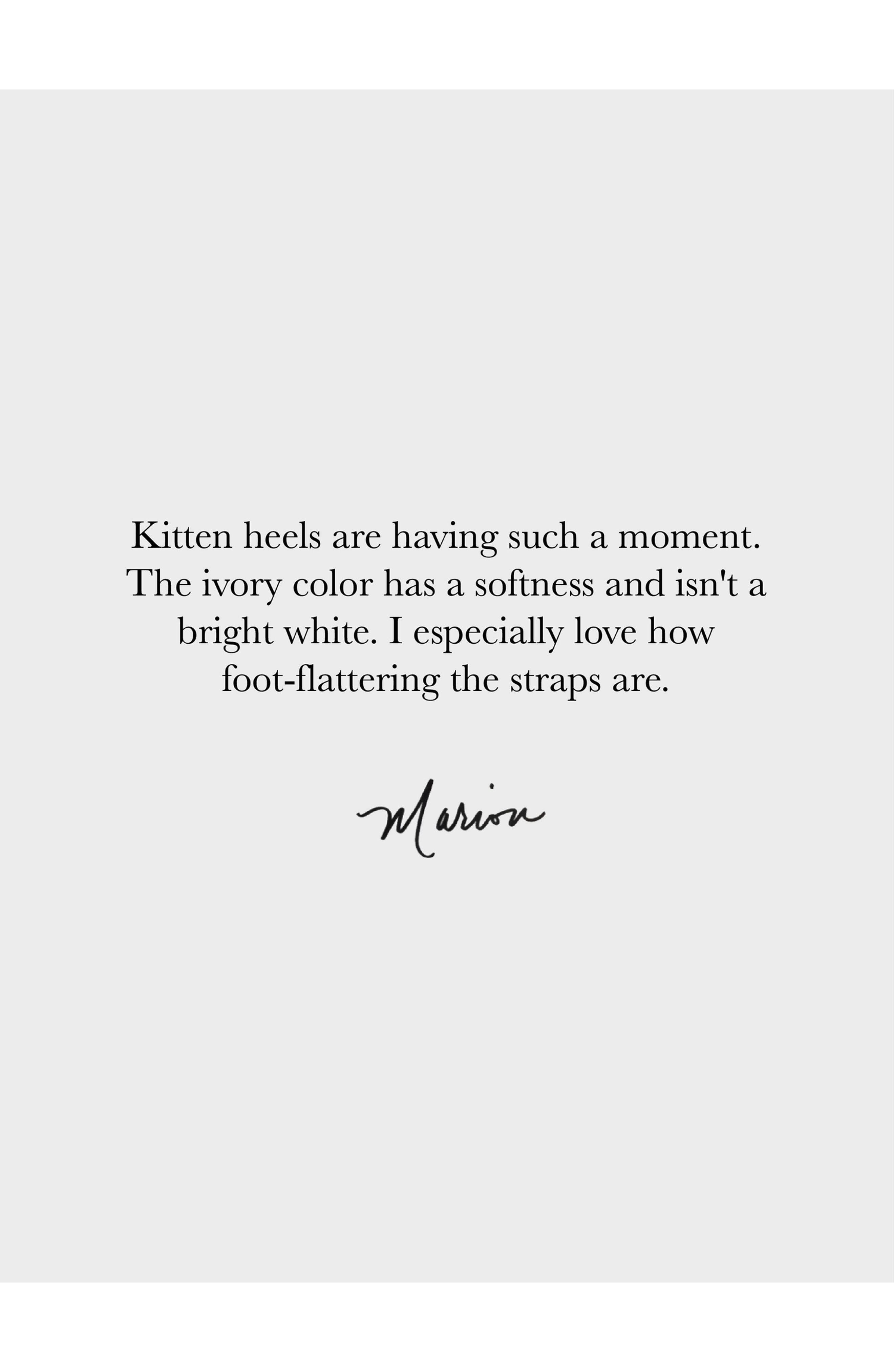 MARION PARKE Hazel Kitten Heel | Nappa, Alternate, color, Ivory