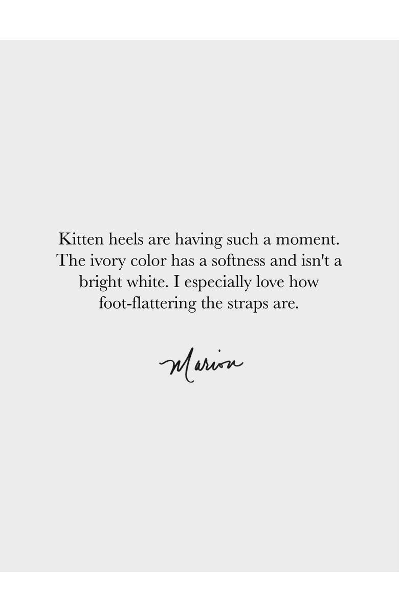 MARION PARKE Hazel Kitten Heel | Nappa, Alternate, color, Ivory