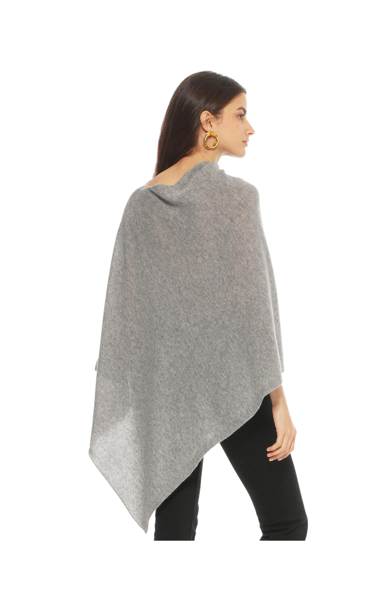 Monticelli Cashmere Essential Pure Cashmere Poncho, Alternate, color, Melange Gray