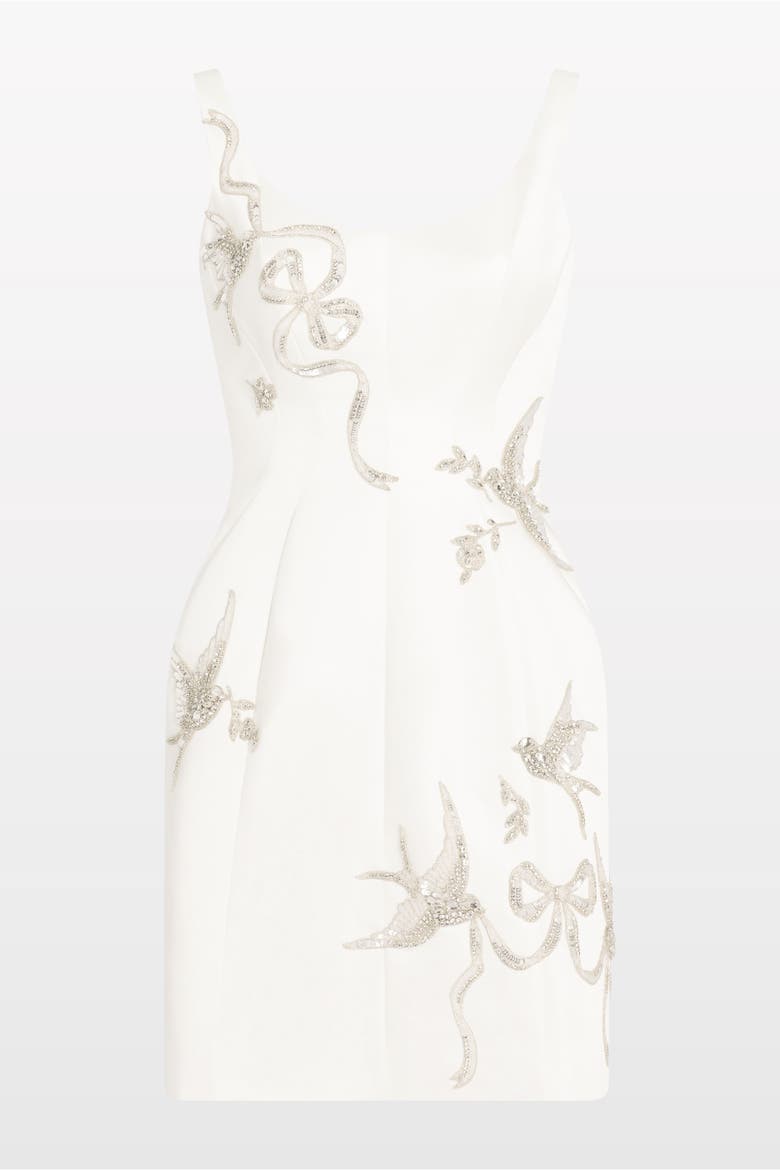 Giselle Embellished Mini Dress, Alternate, color, Ivory