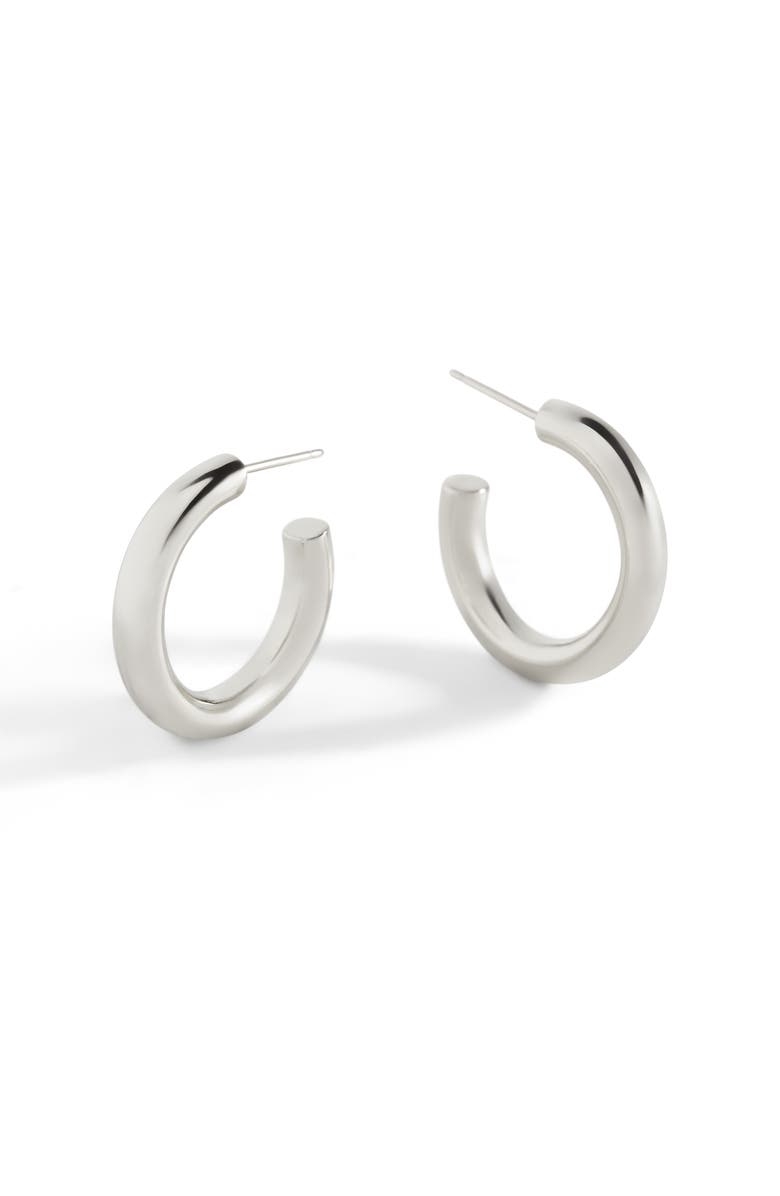 Mint & Lily Bold Hoop Earrings, Main, color, 925 Sterling Silver