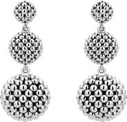 LAGOS Caviar Graduated Triple Drop Earrings