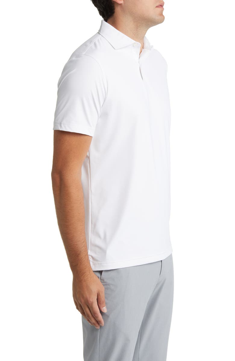 Peter Millar Crown Crafted Solid Short Sleeve Performance Polo, Alternate, color, White