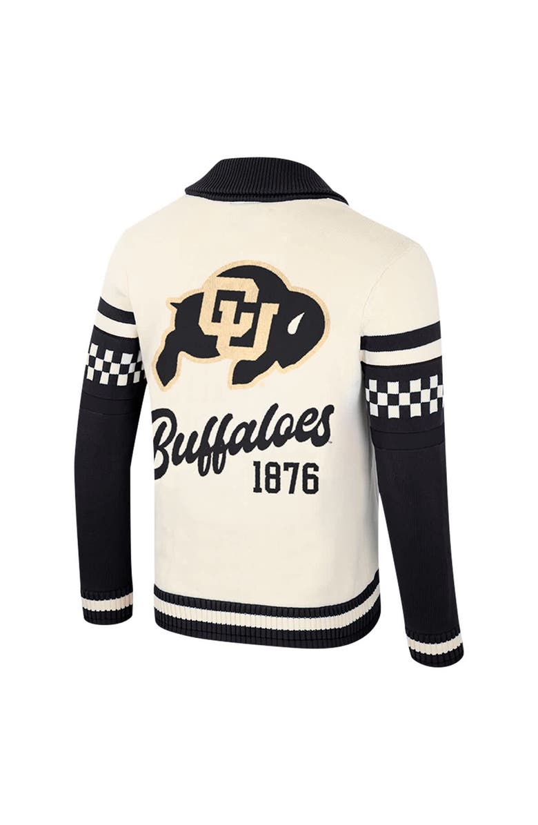 COLOSSEUM Women's Colosseum Cream Colorado Buffaloes Wild Collective Button-Up Jacquard Sweater, Alternate, color, Cream