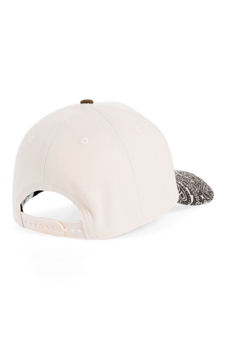 x La Porte Paisley Cotton Twill Baseball Cap, Alternate, color, CREAM/ BROWN