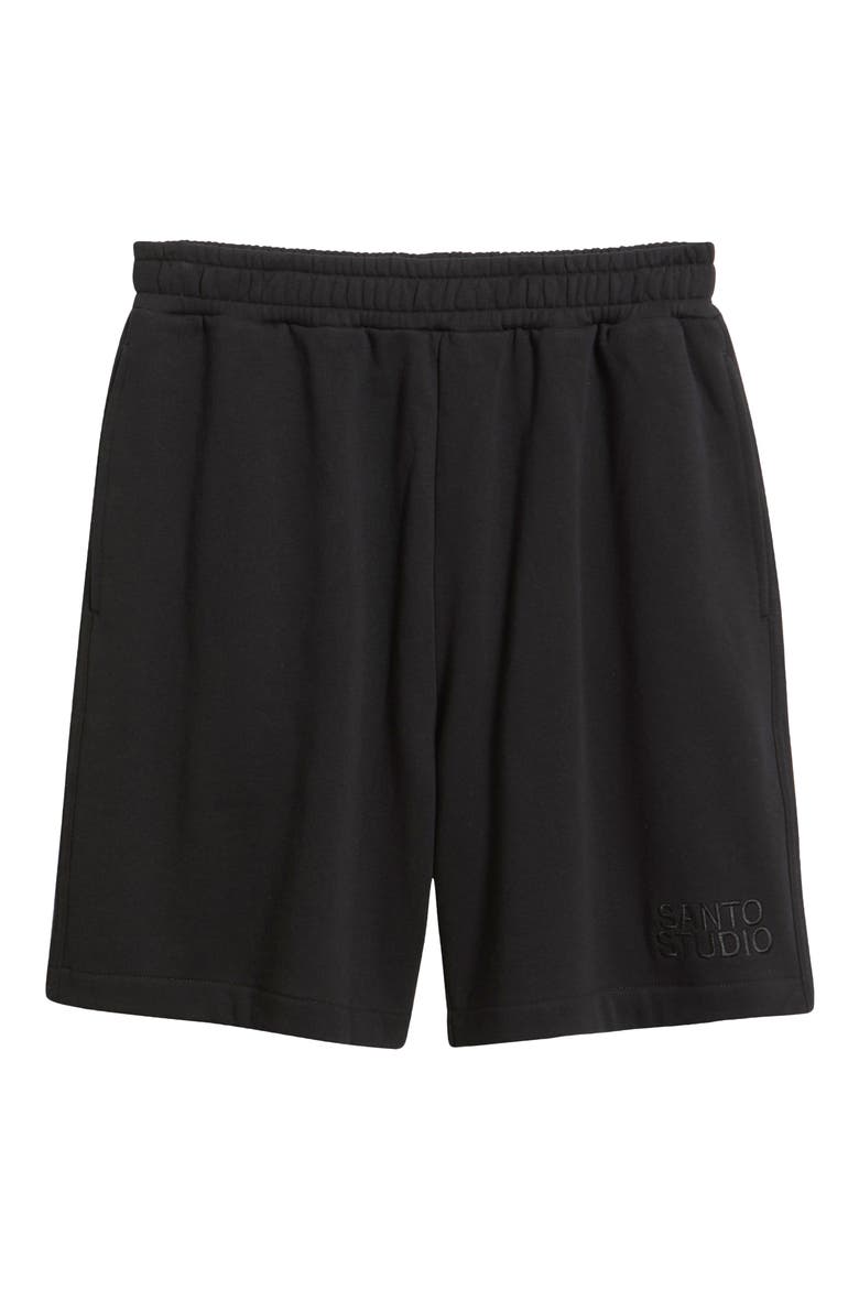 Forever Santo Studio Roma Drawstring Shorts, Alternate, color, BLACK