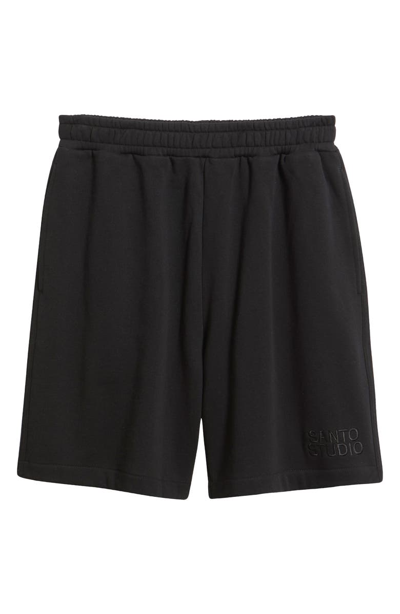 SANTO STUDIO Forever Santo Studio Roma Drawstring Shorts, Alternate, color, Black