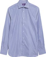 Ralph Lauren Purple Label Basic Bengal Stripe Cotton Poplin Button-Up Shirt