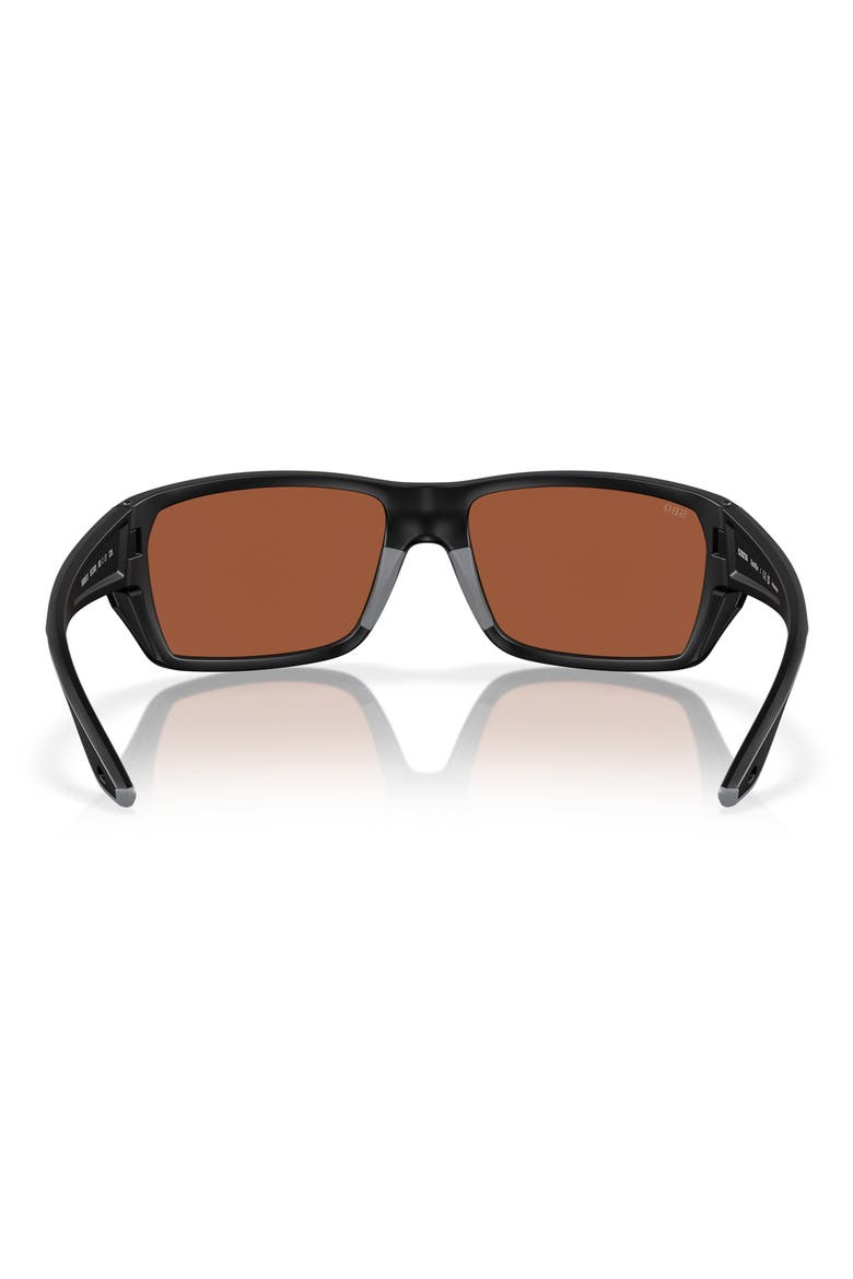 Tailfin 60mm Polarized Sunglasses, Alternate, color, BLACK/ GREEN MIRROR