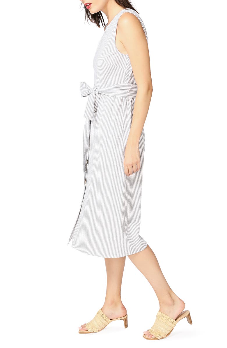 Court & Rowe Sleeveless Stretch Cotton Seersucker Dress, Alternate, color, 