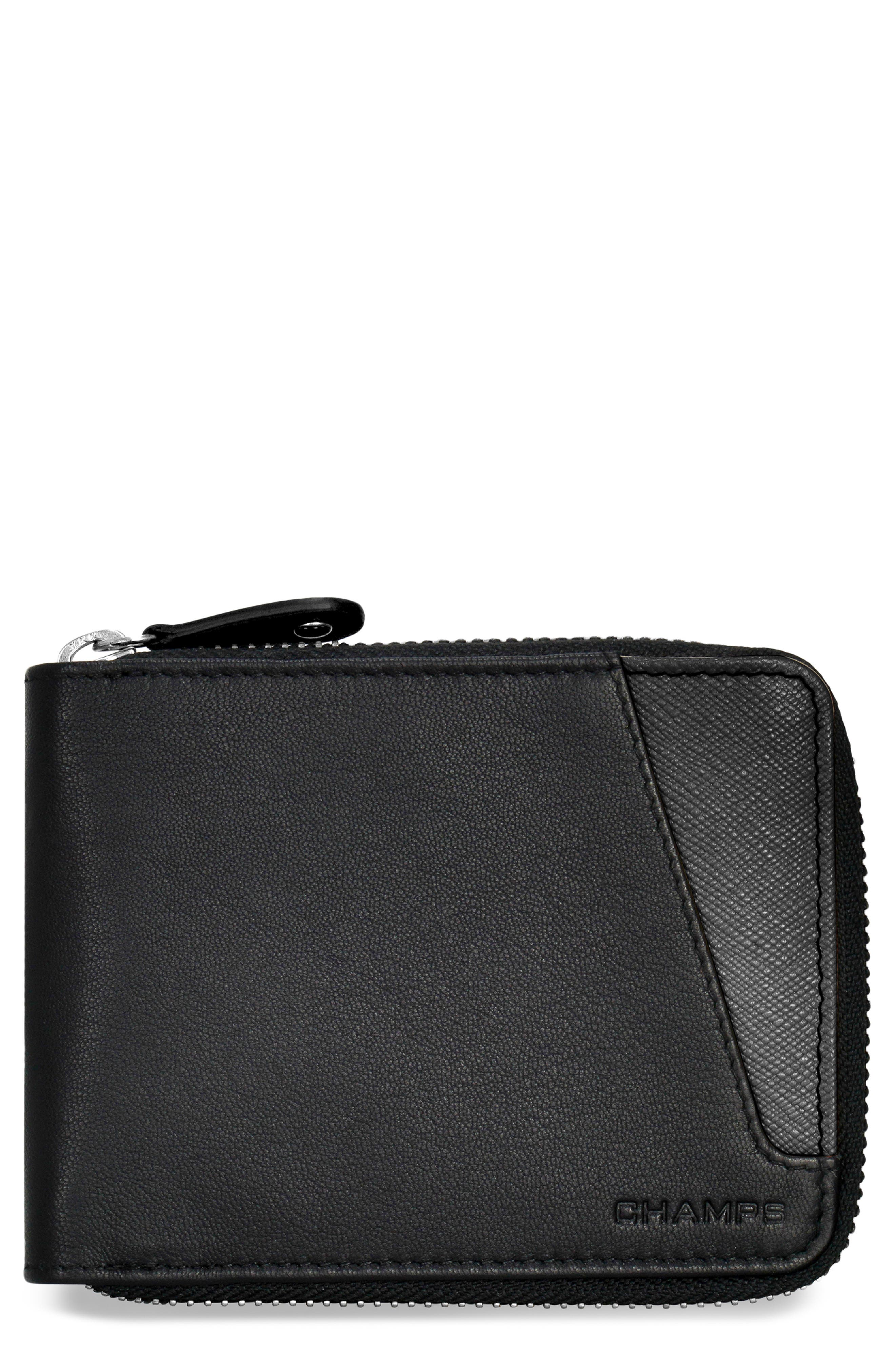 CHAMPS Iconic Zip Around Bifold Wallet