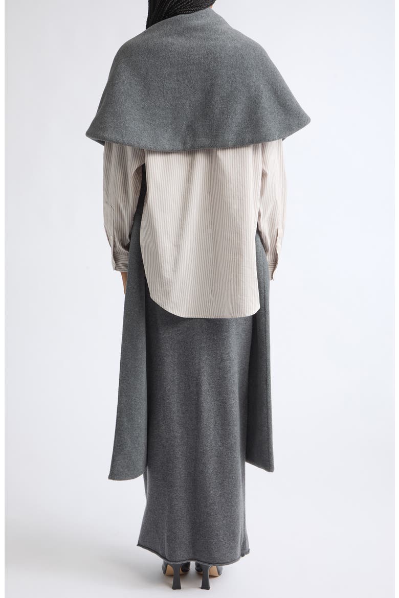 Fleece Cape Coat, Alternate, color, CHARCOAL MELANGE