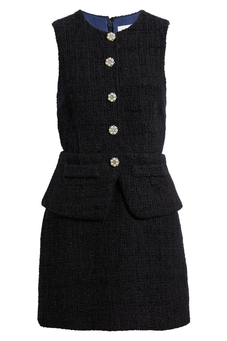 Tabby Tweed Minidress, Alternate, color, NAVY