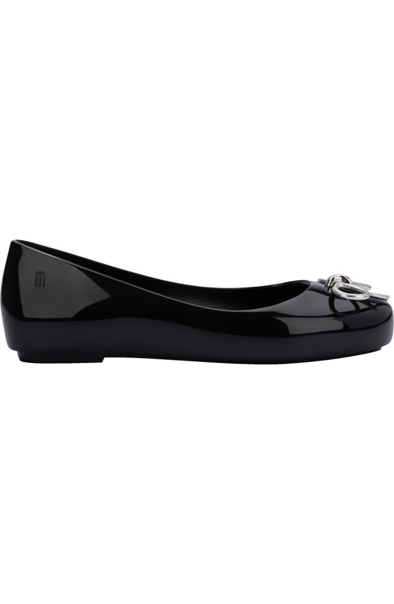Mini Melissa Kids' Sweet Love Flat, Alternate, color, Black/ Onyx