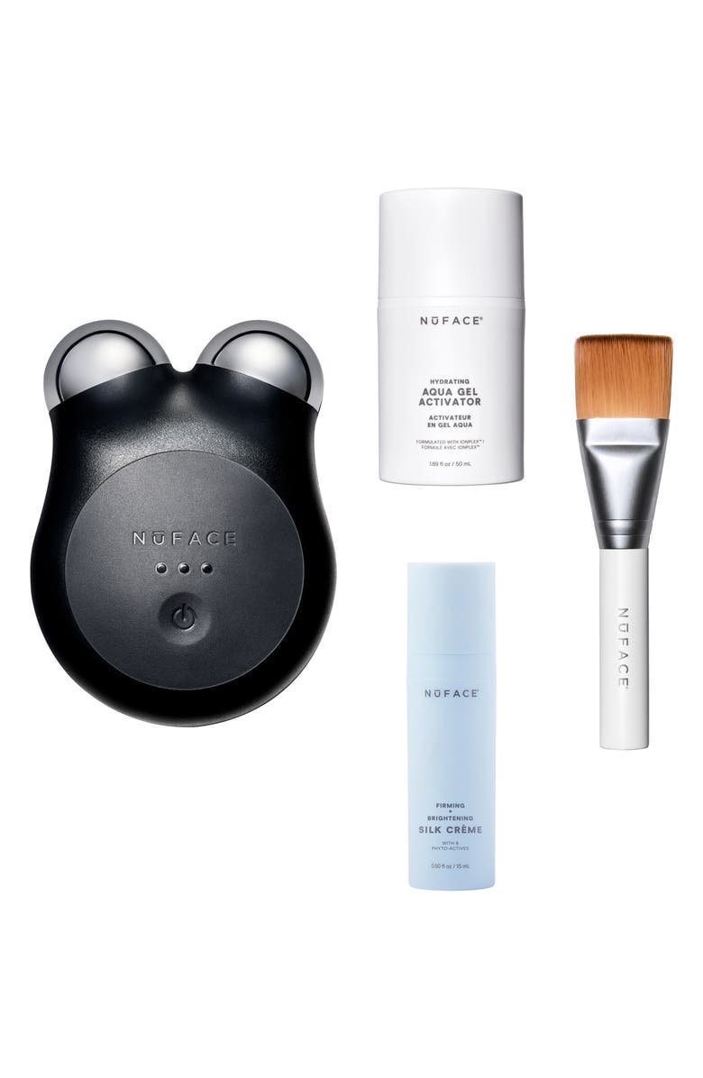 NuFACE<sup>®</sup> MINI+ Smart Petite Microcurrent Facial Toning Device Starter Kit, Main, color, Midnight Black