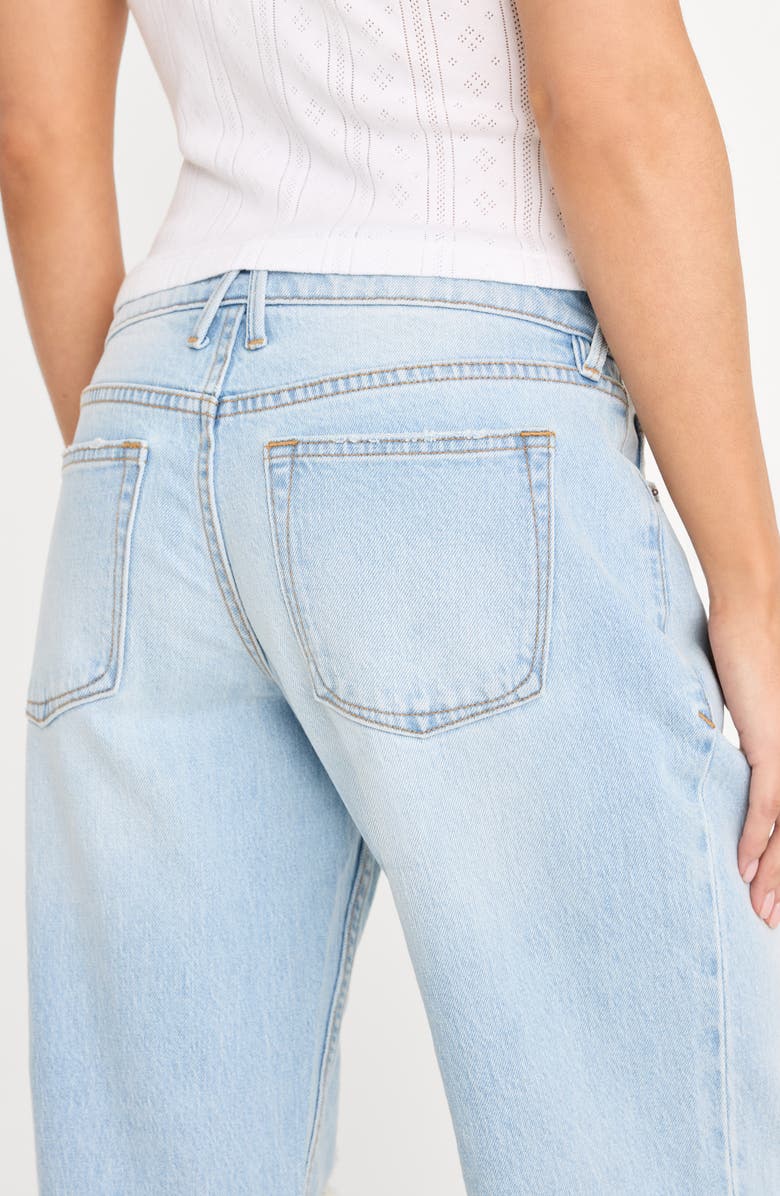 Good American Ripped Low Loose Jeans, Alternate, color, Indigo1249